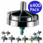 Pack of 400 Self-Compensating Anti-Drain Drippers, 3 Liters, Non-Removable Mushroom Drippers for Irrigation, Agriculture, 16mm P