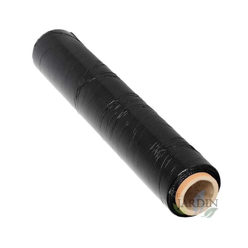 Filme stretch preto, 2 kg, 50 cm de largura, 23 mícrons Filme stretch preto, 2 kg, 50 cm de largura, 23 mícrons