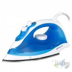 Ferro a vapor automático. 2.000W. Base de aço inoxidável. Regulador de vapor de 3 posições.
