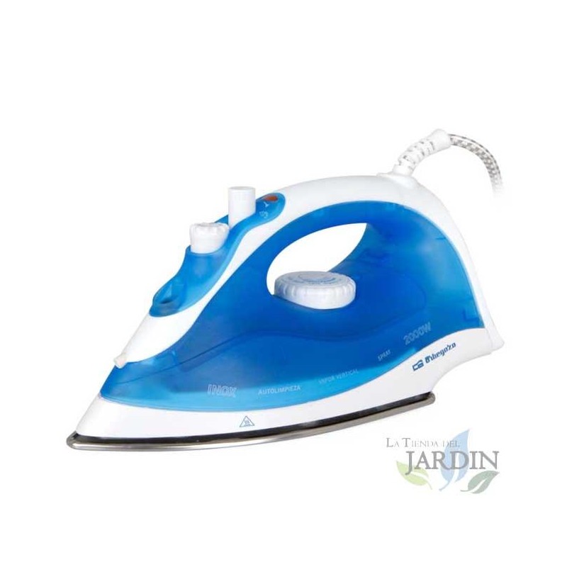 Orbegozo automatic steam iron. Power 2,000W. Stainless steel sole. Orbegozo automatic steam iron. Power 2,000W. Stainless steel sole.