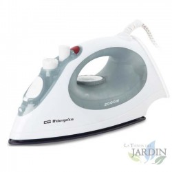 Ferro de passar a vapor automático Orbegozo 1600W, sola em aço inoxidável, compacto e eficiente para passar sem esforço