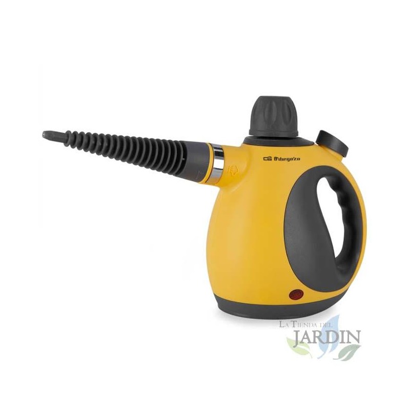 Vaporetino Orbegozo. Pulisce, disinfetta e sgrassa. Serbatoio dell'acqua da 350 ml. Include 9 accessori.