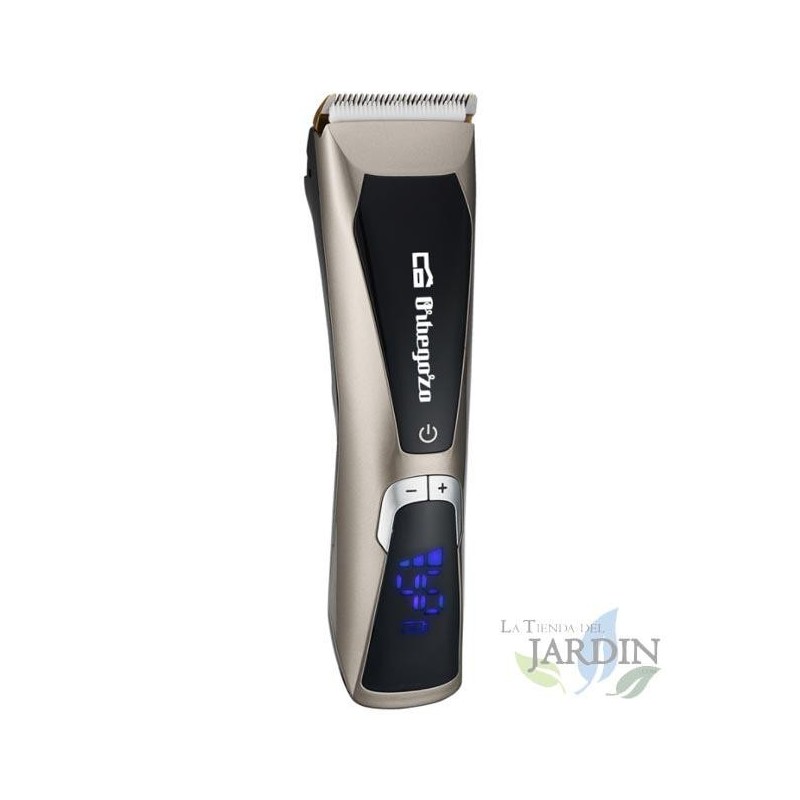 Professioneller 3W Keramik-Haarschneider. Wiederaufladbar. LED-Display mit Lade- und Geschwindigkeitsanzeige. Wasserdicht.