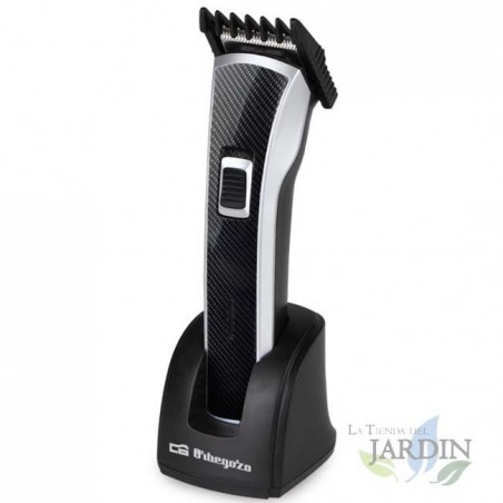 Tagliacapelli elettrico ricaricabile Orbegozo. Impermeabile. 5 posizioni di taglio. Testa e lame rimovibili.