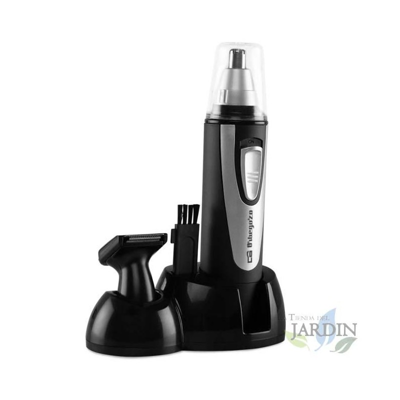 Tagliacapelli Orbegozo per naso, orecchie, barba e baffi. 2 testine intercambiabili. Nessun filo.