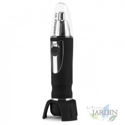  Orbegozo nose and ear trimmer with light.  No wires.  Ergonomic casing.  Works on 1xAA batteries (Not included)