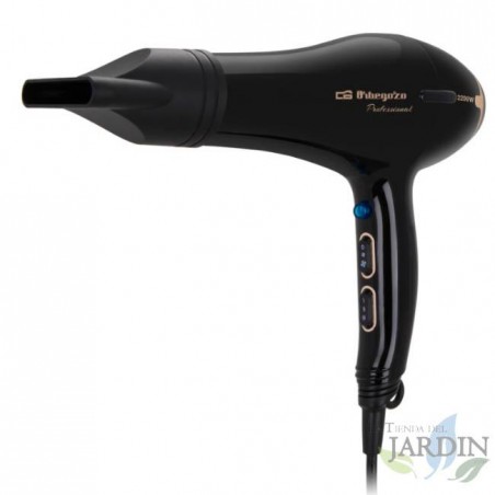 Orbegozo 2200 W professional hair dryer. Modern and elegant design.  3 temperature levels.  2 speeds.