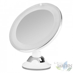 Orbegozo LED cosmetic mirror. 17 cm diameter. 10x magnification.