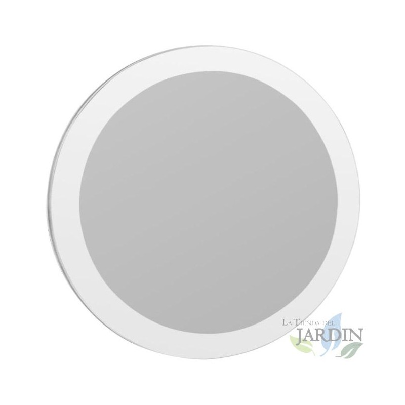 Orbegozo cosmetic mirror. 19.5cm in diameter. 5X magnification. Orbegozo cosmetic mirror. 19.5cm in diameter. 5X magnification.