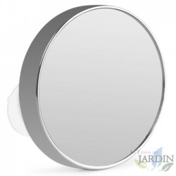 Specchio cosmetico Orbegozo. 17cm di diametro. Finitura cromata. Ingrandimento 5X.