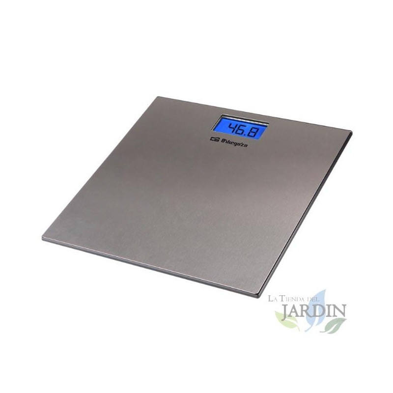 Bilancia pesapersone elettronica Orbegozo. Piattaforma in acciaio inossidabile. Portata massima: 150 kg. Piattaforma: 30 x 30 x 
