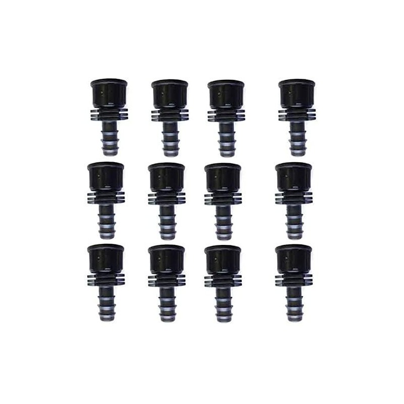 100 x Enlace rosca hembra riego por goteo 16mm x 3/4'', conector grifo a tubo 16mm