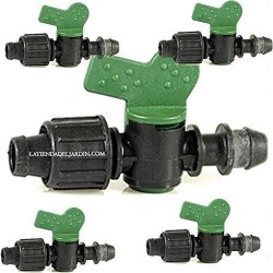 Llave de paso Cinta goteo 16mm a Toma. 5 unidades
