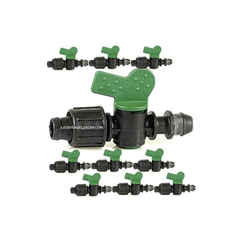 Set di 10 Chiave di passaggio per nastro di irrigazione a goccia da 16 mm a Presa