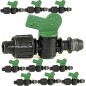 Llave de paso Cinta de riego por goteo 16mm a toma. Válvula derivación con junta utilizada para conectar directamente. (Pack 10)