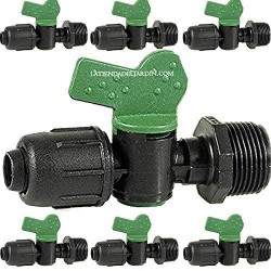 Pack 10 x Llave de paso cinta goteo 16mm x 1/2"
