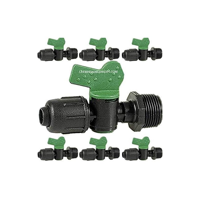 Pacote com 10 torneiras de gotejamento de fita de 16 mm x 1/2"