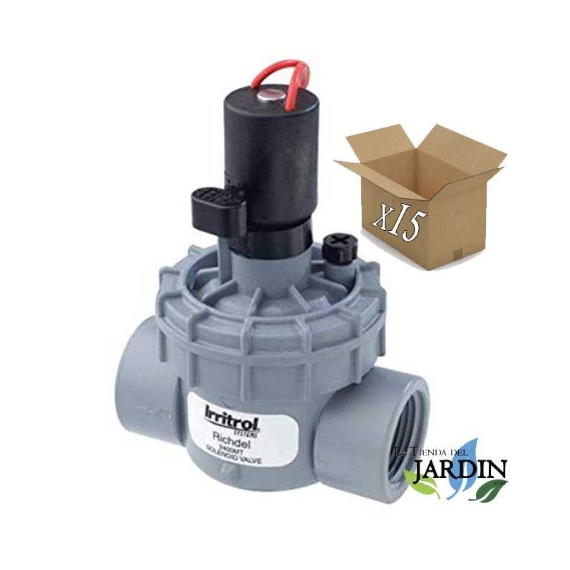 Set di 15 Elettrovalvola per irrigazione Irritrol 2400MT 1'' 24V per programmatori elettrico
