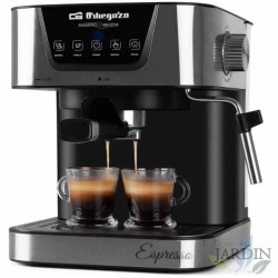 Cafetera automática para espresso y cappuccino Orbegozo EX6000, 1050 W, usa café molido y monodosis, versátil