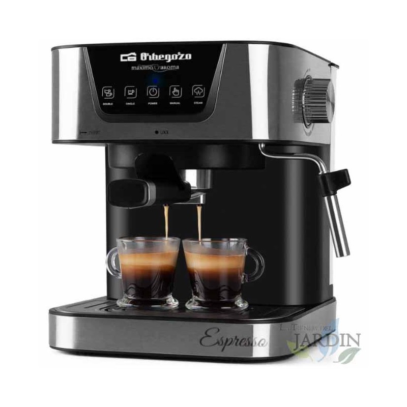 Cafetera automática para espresso y cappuccino Orbegozo EX6000, 1050 W, usa café molido y monodosis, versátil Cafetera automática para espresso y cappuccino Orbegozo EX6000, 1050 W, usa café molido y monodosis, versátil