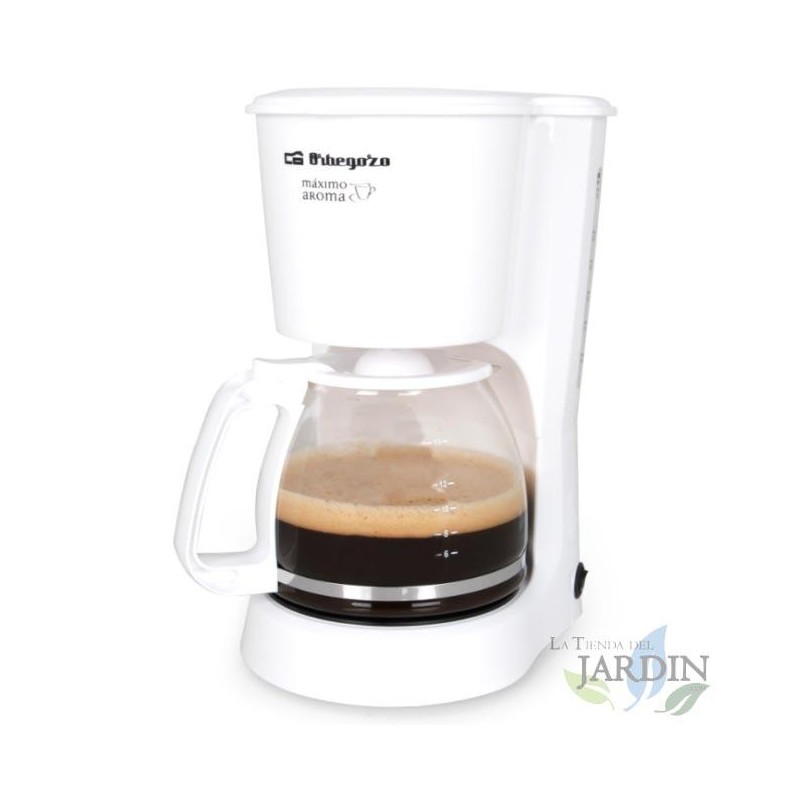 Cafetière à filtre 15 tasses 800W Orbegozo. Maintient le café au chaud pendant 30 minutes, blanc Cafetière à filtre 15 tasses 800W Orbegozo. Maintient le café au chaud pendant 30 minutes, blanc
