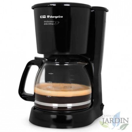 Macchina per caffè americano (nera). Capacità 15 tazze. Mantiene il caffè caldo per 30 minuti. 800 W.