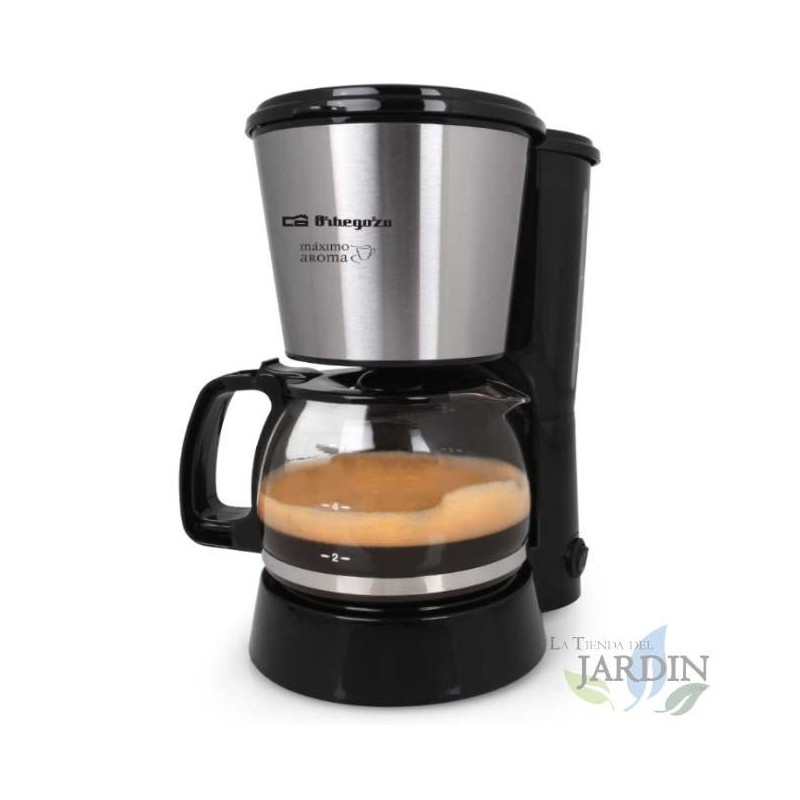 Cafetière à filtre 6 tasses Orbegozo 650W. Avant inoxydable. Maintient le café au chaud pendant 30 minutes Cafetière à filtre 6 tasses Orbegozo 650W. Avant inoxydable. Maintient le café au chaud pendant 30 minutes