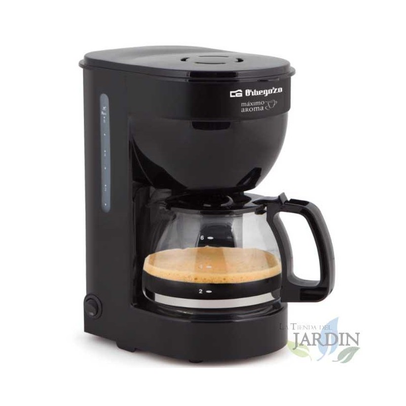 Cafetera de goteo Orbegozo, capacidad 6 tazas, placa calorífica antiadherente, potencia 650W, fácil de limpiar Cafetera de goteo Orbegozo, capacidad 6 tazas, placa calorífica antiadherente, potencia 650W, fácil de limpiar