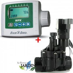 Programmateur d'irrigation automatique Rain Bird à piles WPX1 avec électrovanne 100DVF 9V 1'' Rain Bird