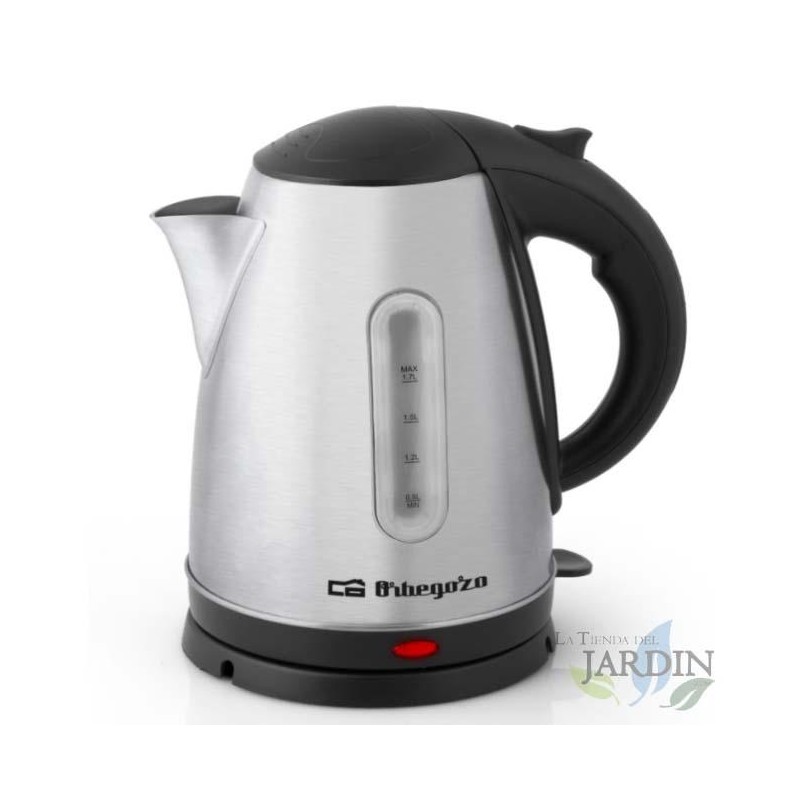 Chaleira de aço inoxidável, 1,7 litros, 2200 W, chaleira com jarro removível, aquece líquidos Chaleira de aço inoxidável, 1,7 litros, 2200 W, chaleira com jarro removível, aquece líquidos