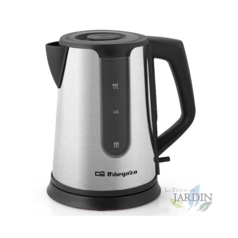 Heats liquids Orbegozo, kettle 1.7 liters. Body in stainless steel finish. Power 1850-2200 W. Heats liquids Orbegozo, kettle 1.7 liters. Body in stainless steel finish. Power 1850-2200 W.