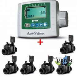 WPX6 Programmer Kit + 6 Solenoid Valves 100HV 9V 1" Rain Bird