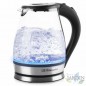 Bouilloire électrique en verre Orbegozo 2200W. Capacité 1,7 L. Pichet en verre gradué. Eclairage intérieur LED bleu