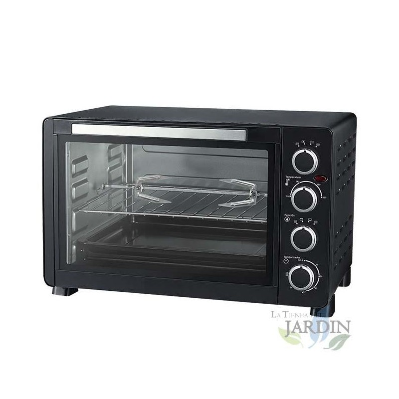 Forno elettrico ventilato e girarrosto 30 litri, 1500W, 38x28x21 cm