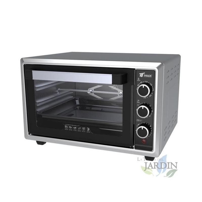 Forno elétrico de convecção com função de assadeira, 34 litros, 1500 W, 50 x 43 x 32 cm