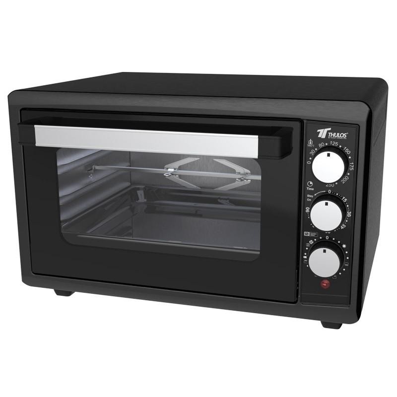 Forno elétrico de convecção 38L | 52,7 x 45,3 x 33,7 cm | Função de assar e espetar | Termostato ajustável até 250 °C