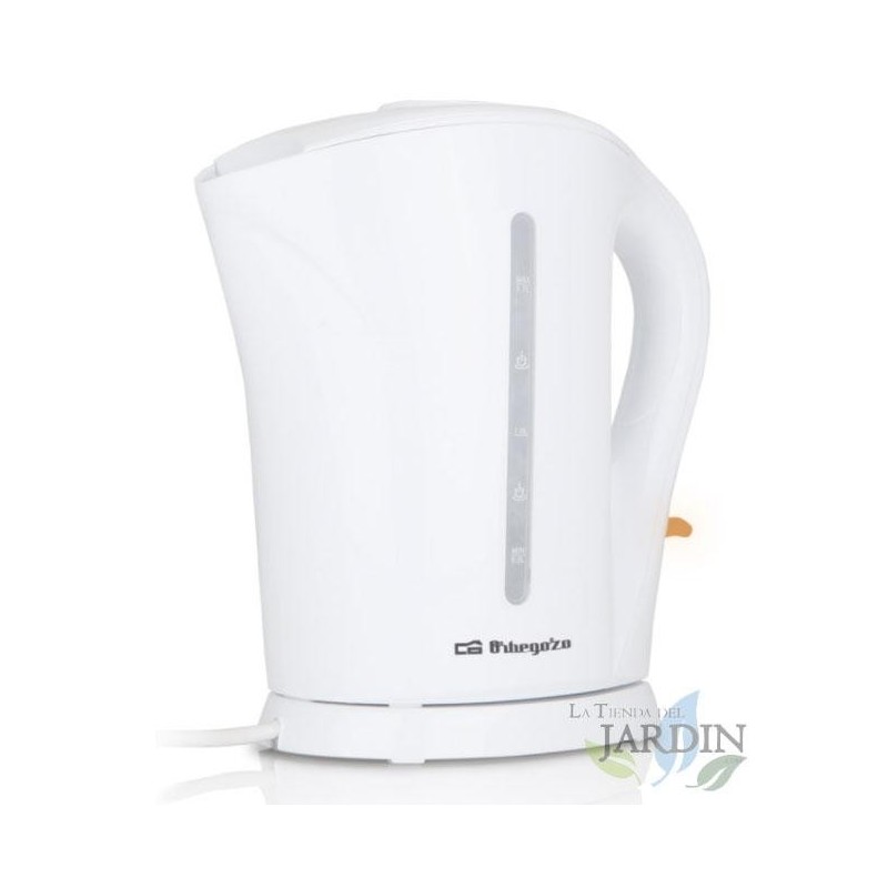 Wasserkocher Orbegozo 1,7 Liter. Schnelles Kochen. Leistung: 1850–2200 W. Herausnehmbarer Filter.