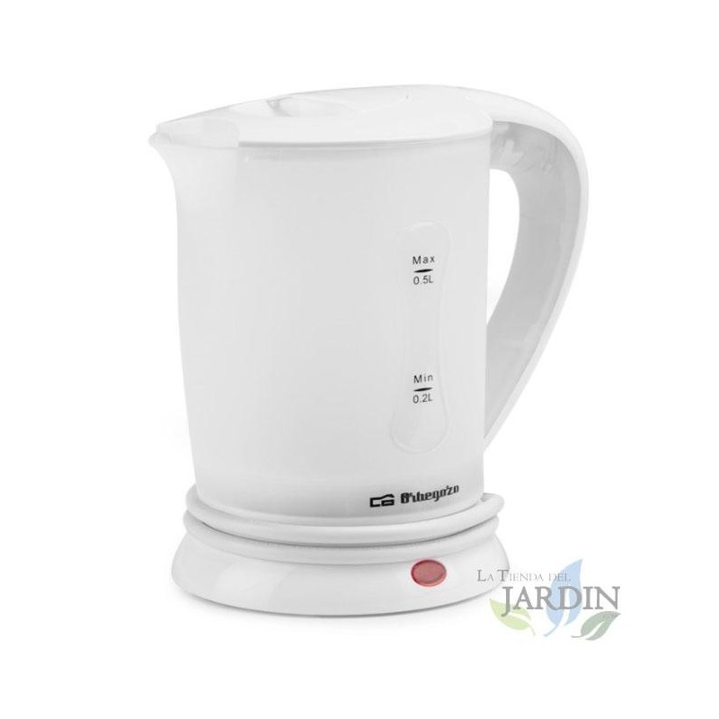 Orbegozo 0,5-Liter-Reisewasserkocher. 2 Tassen inklusive. 700 W Leistung.