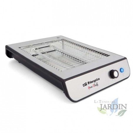 Torradeira de pão achatado de aço inoxidável, bandeja para migalhas, 600 W, 6 configurações de aquecimento