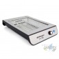 Torradeira de pão achatado de aço inoxidável, bandeja para migalhas, 600 W, 6 configurações de aquecimento Torradeira de pão achatado de aço inoxidável, bandeja para migalhas, 600 W, 6 configurações de aquecimento