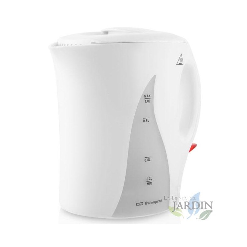 Orbegozo kettle.  Quick boil.  1L capacity.  Power 1000W.  submerged resistance.