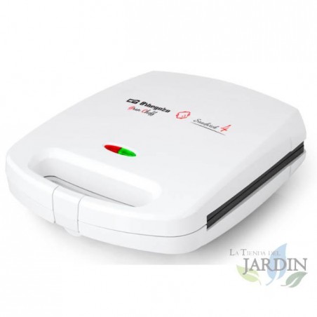 Orbegozo Sandwichmaker. Leistung: 1500 W. Für 4 Sandwiches. Antihaftbeschichtung. Gleichmäßiges Toasten.