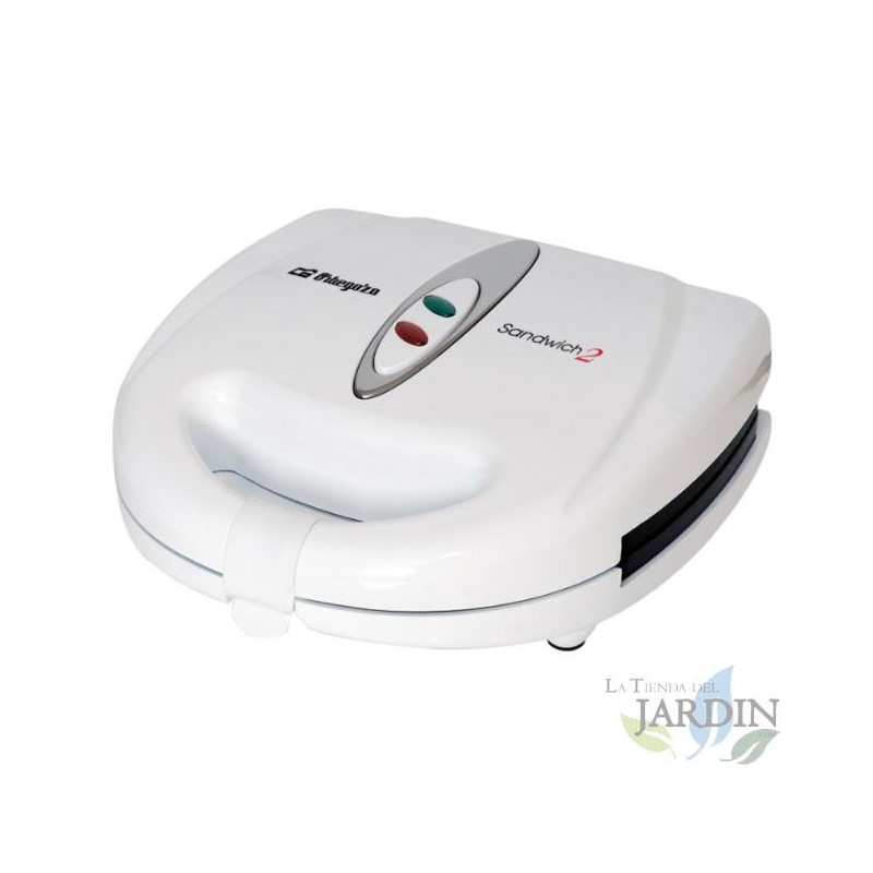 Sanduicheira Orbegozo branca, para 2 sanduíches, não corta o sanduíche, revestimento antiaderente, 800W Sanduicheira Orbegozo branca, para 2 sanduíches, não corta o sanduíche, revestimento antiaderente, 800W