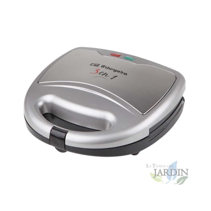 Sandwichmaker Orbegozo Multifunktions 3 in 1 Wechselplatten. SANDWICH / GRILL / WAFFEL. Leistung 800W. Sandwichmaker Orbegozo Multifunktions 3 in 1 Wechselplatten. SANDWICH / GRILL / WAFFEL. Leistung 800W.