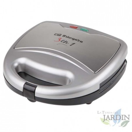  Orbegozo Multifunction Sandwich Maker 3 in 1 Interchangeable plates.  SANDWICH / GRILL / WAFFLE.  Power 800 W.