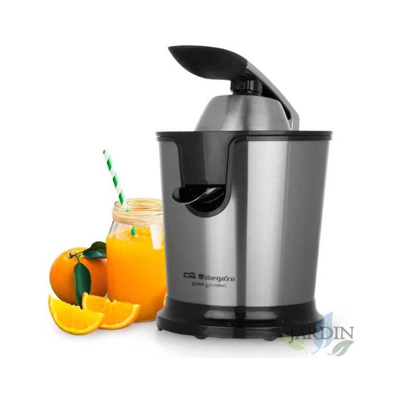 Spremiagrumi INOX Orbegozo. Potenza 160W. motore a corrente alternata. Ugello antigoccia.  Corpo, filtro e ugello in acciaio ino Spremiagrumi INOX Orbegozo. Potenza 160W. motore a corrente alternata. Ugello antigoccia.  Corpo, filtro e ugello in acciaio ino