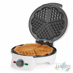 Orbegozo waffle maker. Easy-to-clean non-stick coating. Adjustable thermostat. 1000W power.
