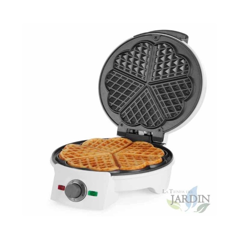 Orbegozo Waffeleisen. Leicht zu reinigende Antihaftbeschichtung. Einstellbarer Thermostat. 1000 W Leistung.