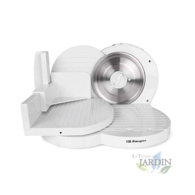 Trancheuse Électrique 150W en acier inoxydable, Trancheuse à Jambon avec Interrupteur Sécurité Enfants. Bouton à 3 vitesses Trancheuse Électrique 150W en acier inoxydable, Trancheuse à Jambon avec Interrupteur Sécurité Enfants. Bouton à 3 vitesses