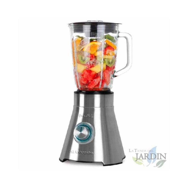 Mixeur à Smoothie Power Orbegozo BV15200 1500W. Pichet en verre gradué d'une capacité de 1,5 L. Corps en acier inoxydable